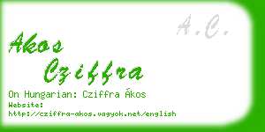 akos cziffra business card