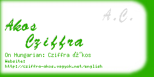 akos cziffra business card